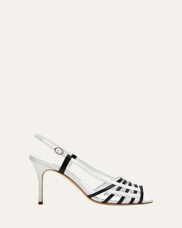 Sorolla Bicolor Caged Slingback Sandals