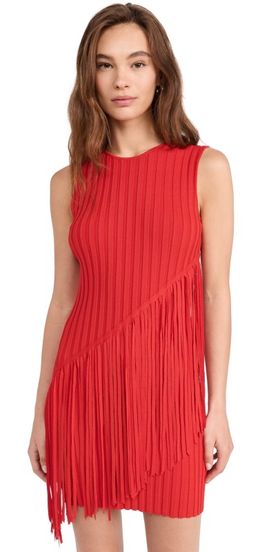 SIMONMILLER Spiral Mini Knit Dress Paprika