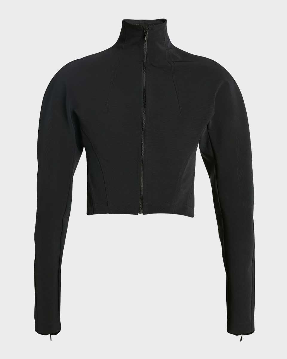 High Neck Zip-Up Jacket