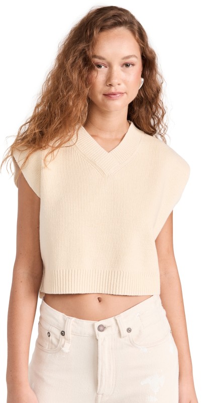 Free People Easy Street Vest Cream
