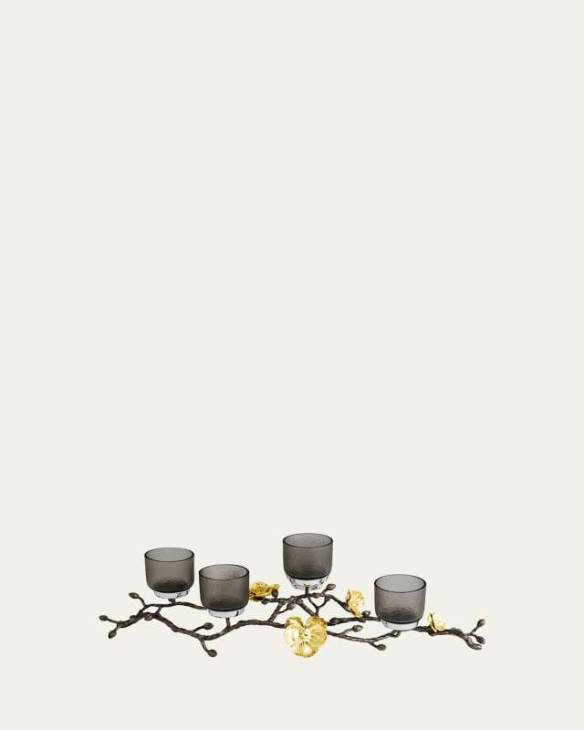 Gold Orchid Candelabra
