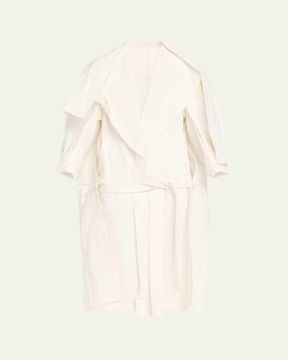 Enclothe Oversized Self-Tie Paper Trench Coat