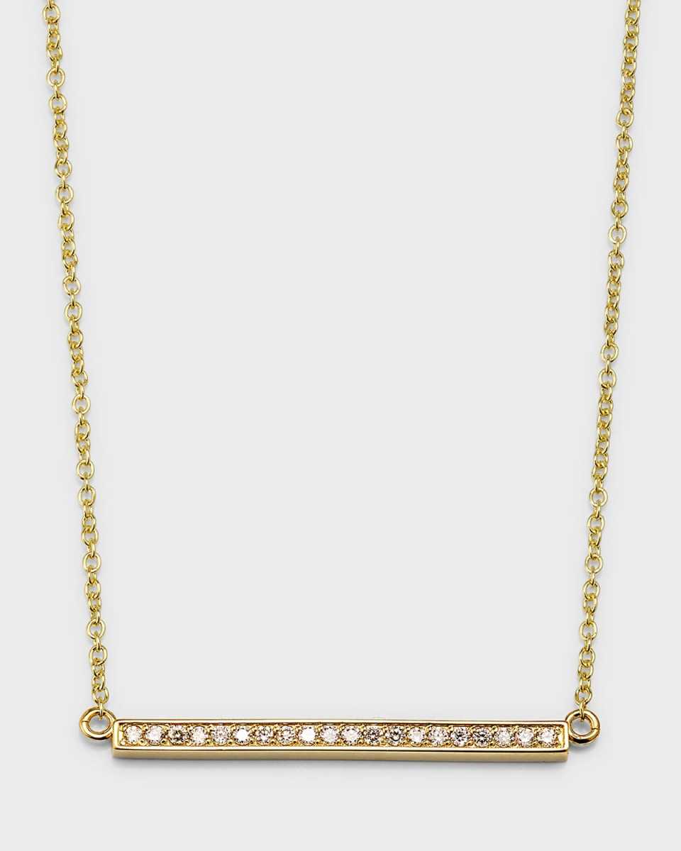 18k Diamond Stick Necklace