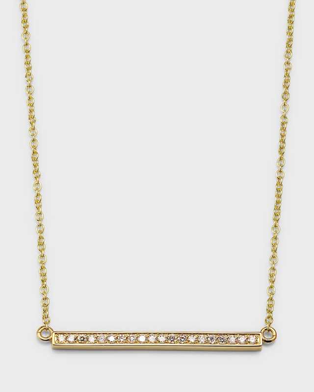 18k Diamond Stick Necklace