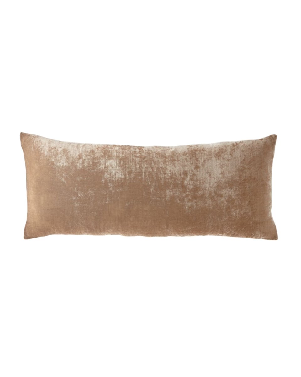 Silk-Blend Velvet Decorative Pillow, 15" x 36"