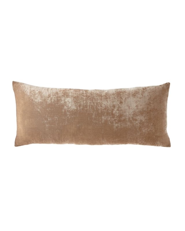 Silk-Blend Velvet Decorative Pillow, 15" x 36"