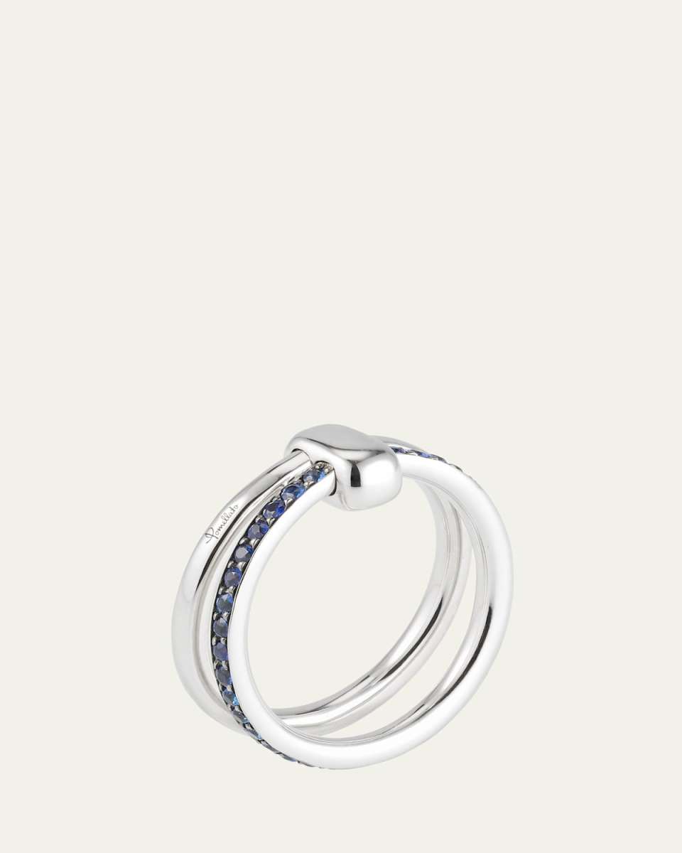 Iconica 18k White Gold Sapphire Ring