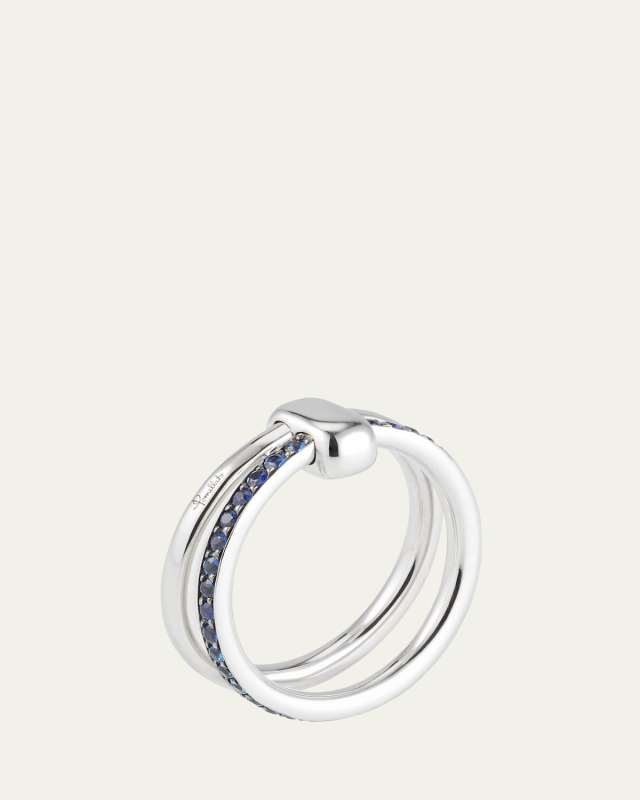 Iconica 18k White Gold Sapphire Ring