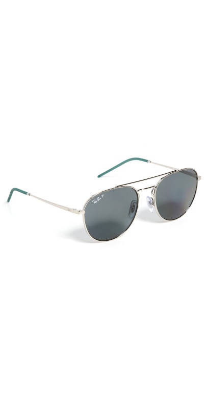 Ray-Ban 0Rb3589 Sunglasses Silver/Dark Grey Polarized