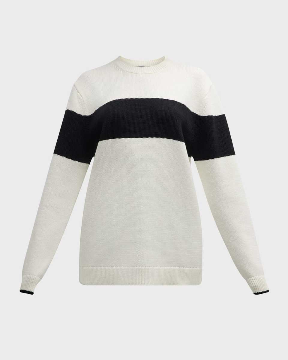 Contrast Stripe Knit Sweater