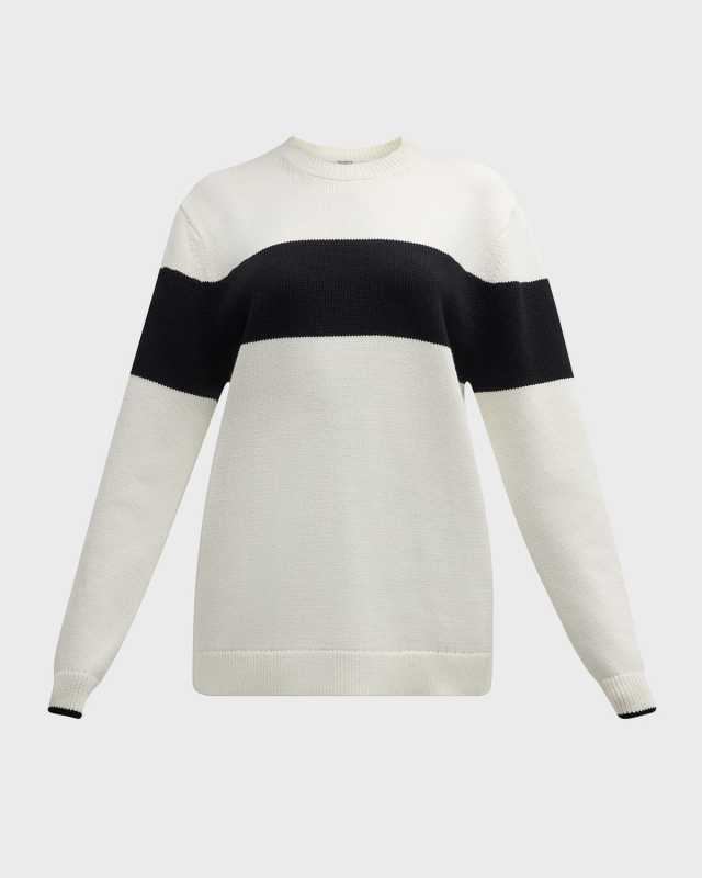Contrast Stripe Knit Sweater