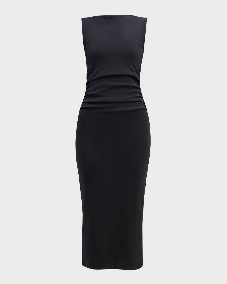 Charissa High-Neck Midi Dress