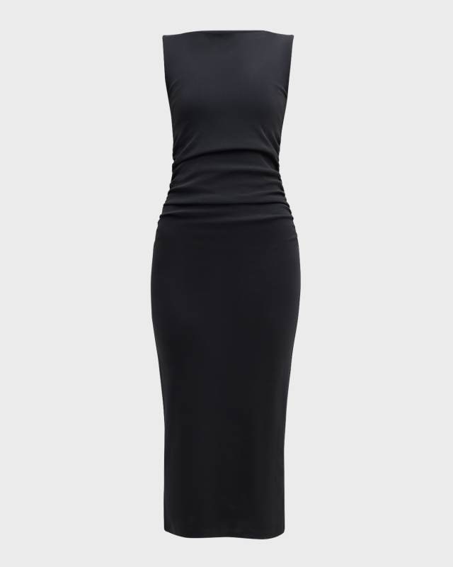 Charissa High-Neck Midi Dress