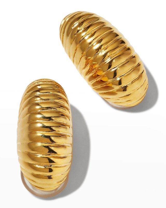Gold Shrimp Earrings