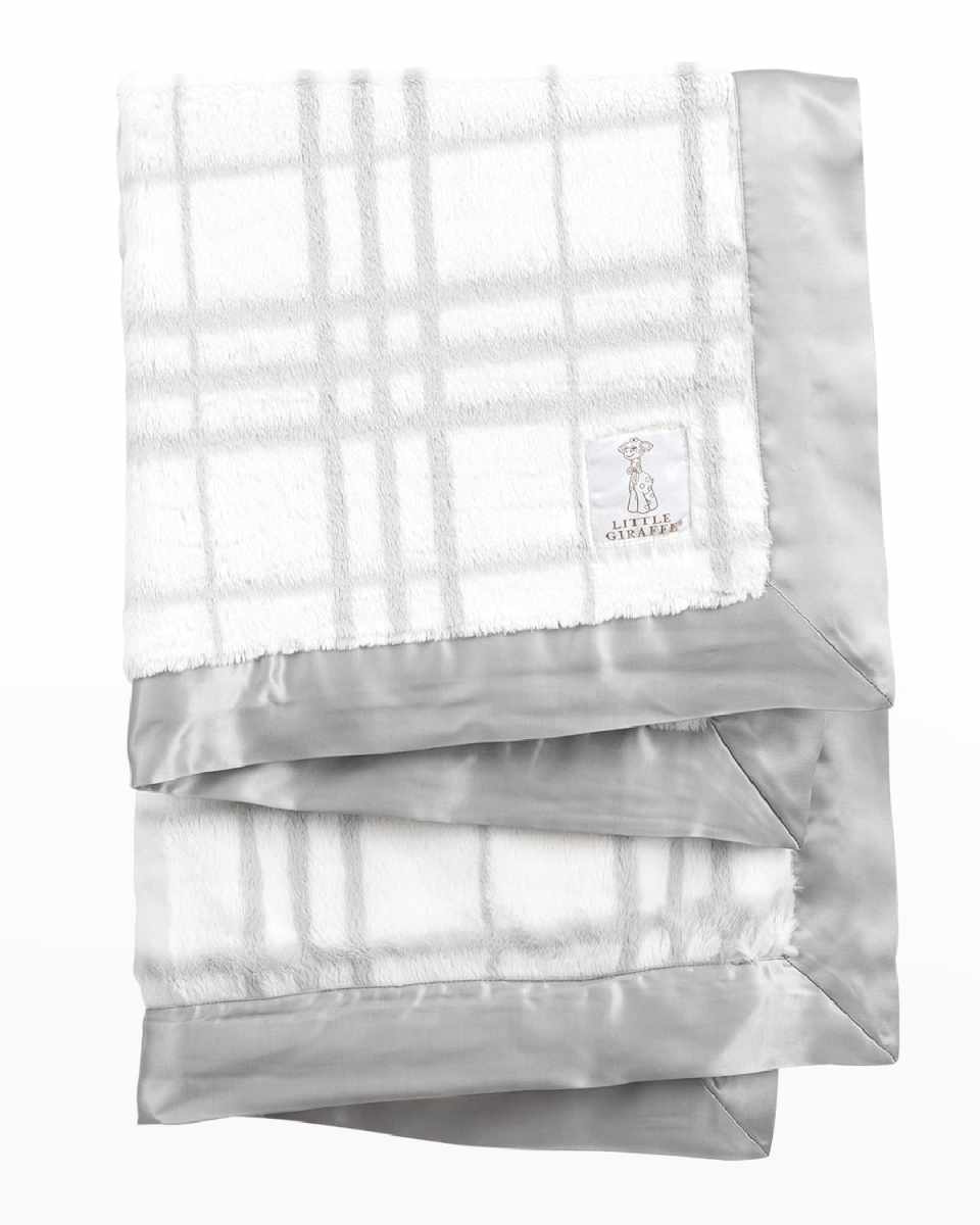 Luxe Honey Plush Baby Blanket W/ Satin Border