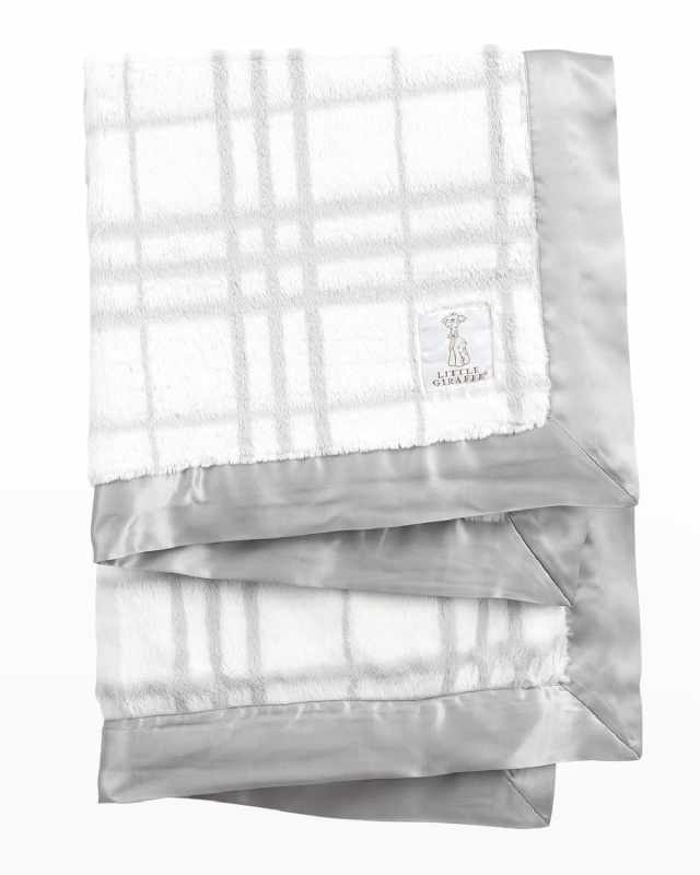 Luxe Honey Plush Baby Blanket W/ Satin Border