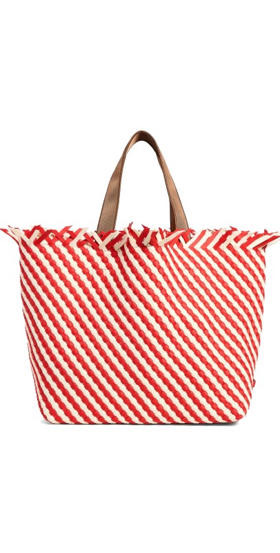 Naghedi Havana Striped Large Tote Amalf