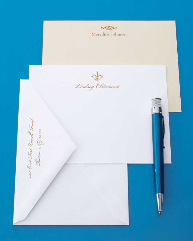 50 Gold-Motif Cards with Plain Envelopes