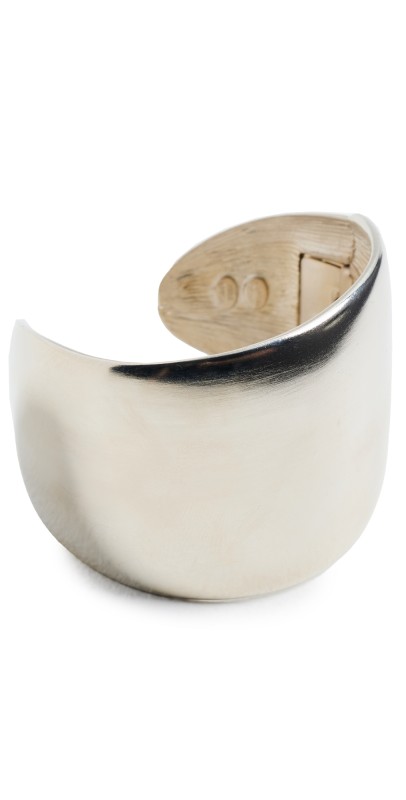 Kenneth Jay Lane Hinged Cuff Bracelet Silver