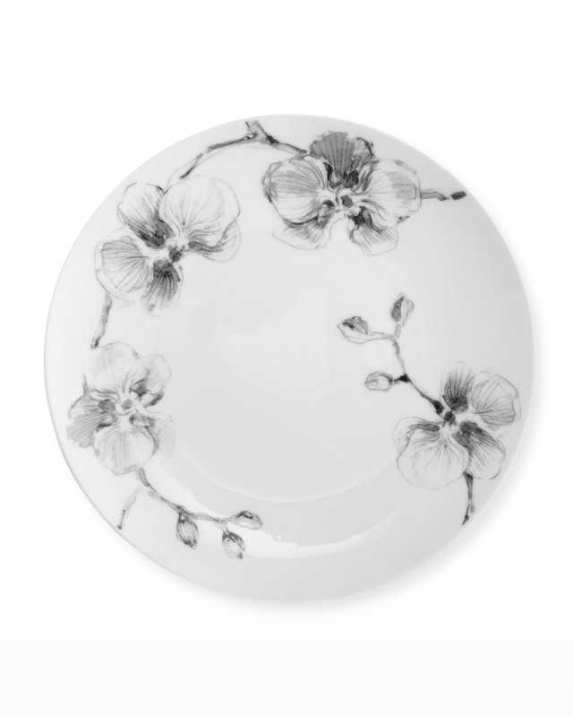 Black Orchid Tidbit Plate Set