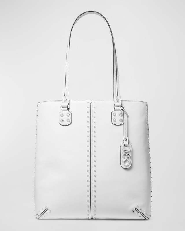 Astor Large Studded Leather Tote Bag