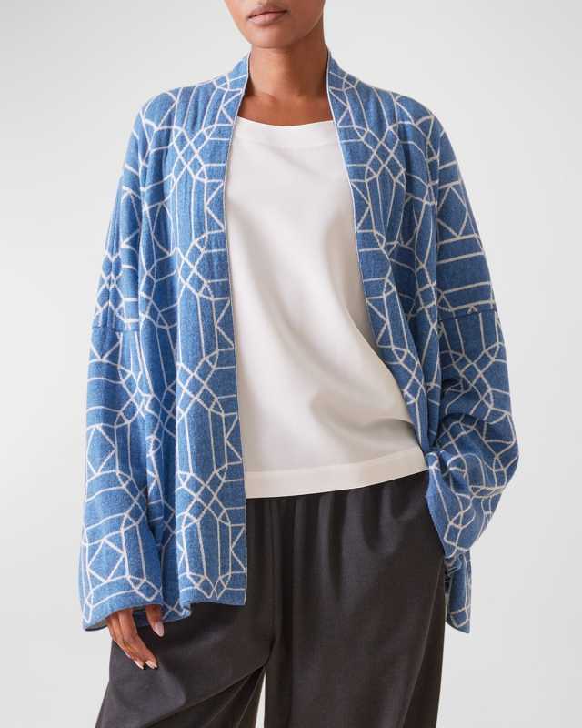 Scrunch Shawl Collar Cashmere Cardigan