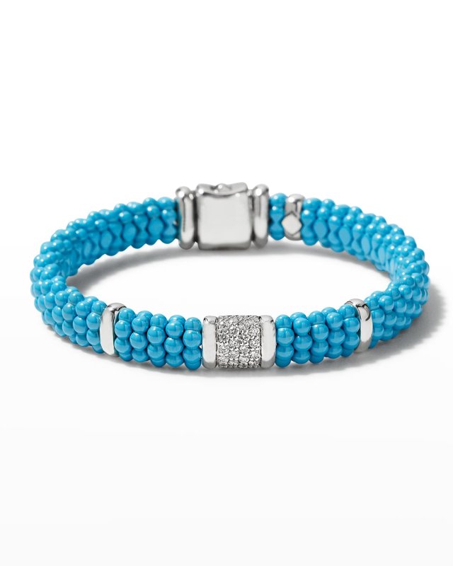 Blue Caviar 4-Link Ceramic Diamond Rope Bracelet