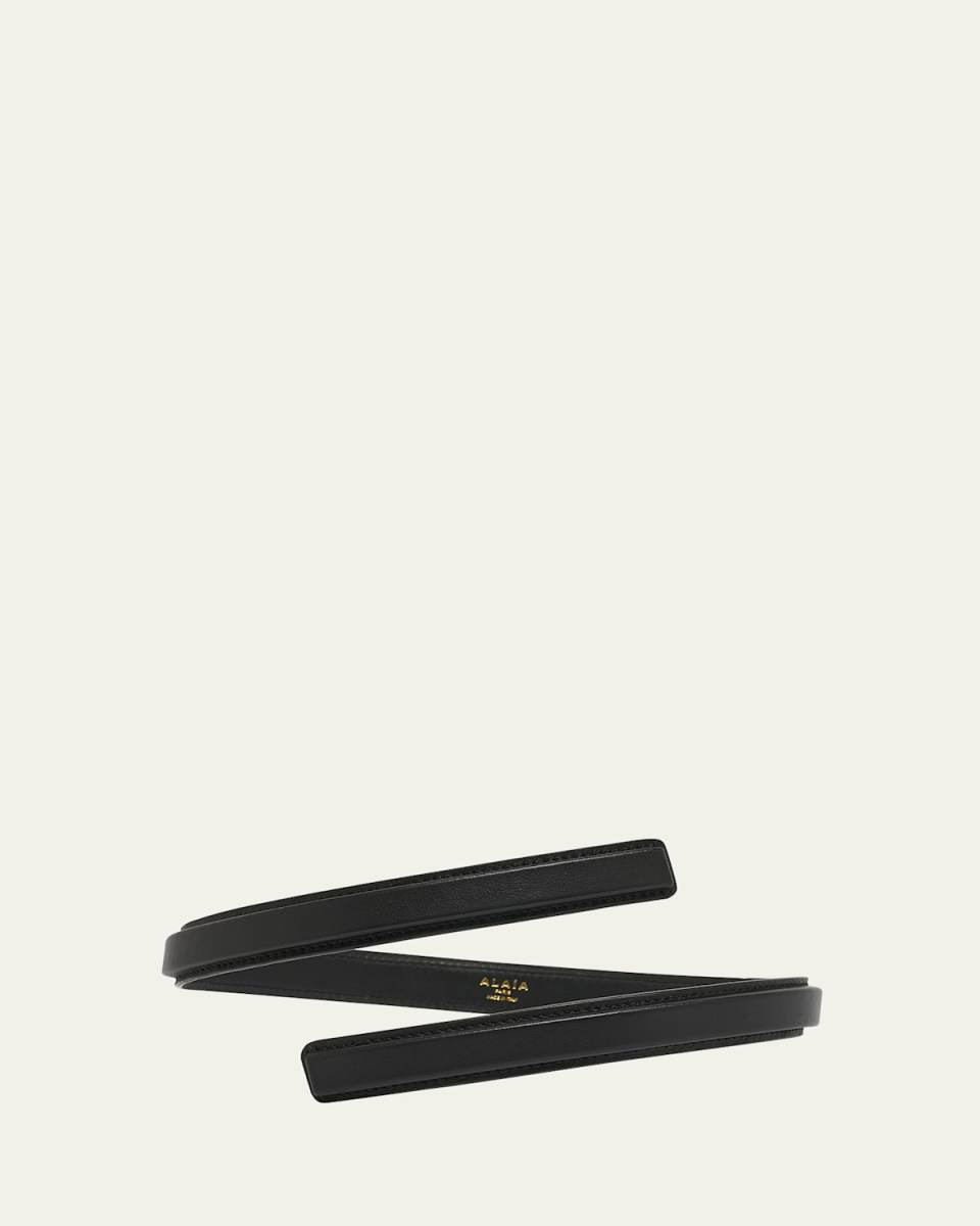 Thin Twisted Leather Belt