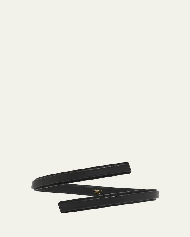 Thin Twisted Leather Belt