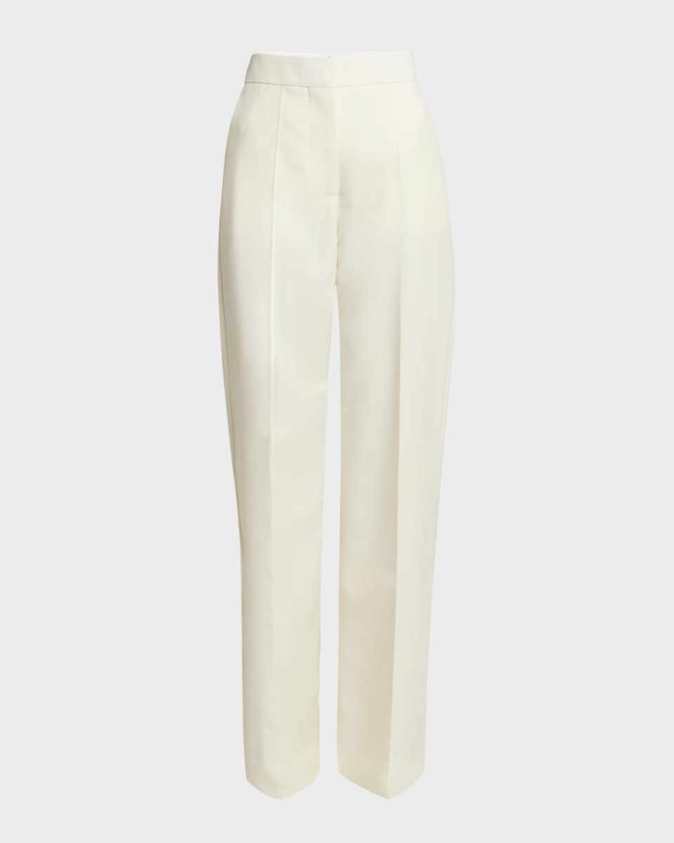 Lined Relaxed Wide-Leg Pants