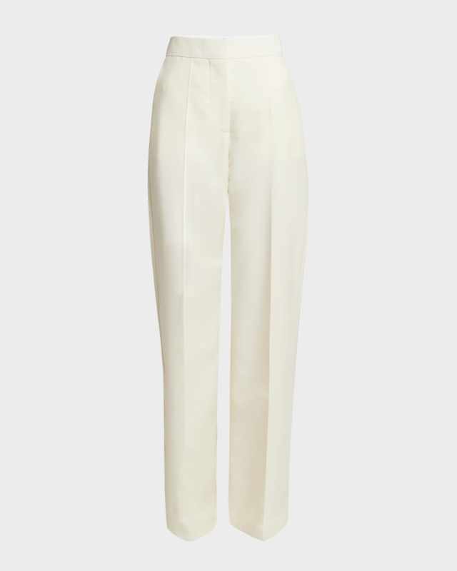 Lined Relaxed Wide-Leg Pants