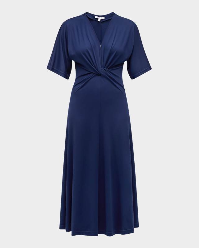 Lorraine Twist-Front Midi Dress