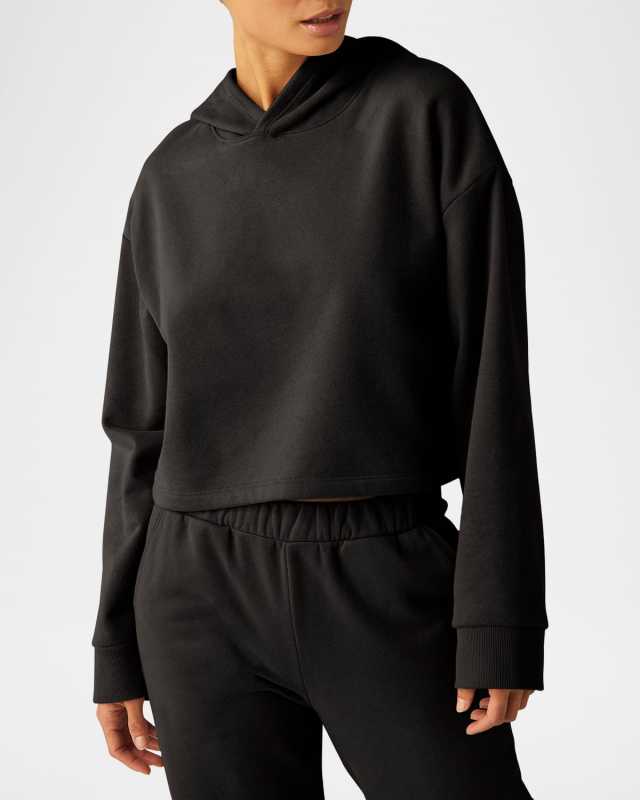 Happiness LuxeFleece Cropped Hoodi