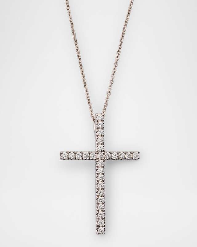 Talisman 18K White Gold Diamond Cross Pendant