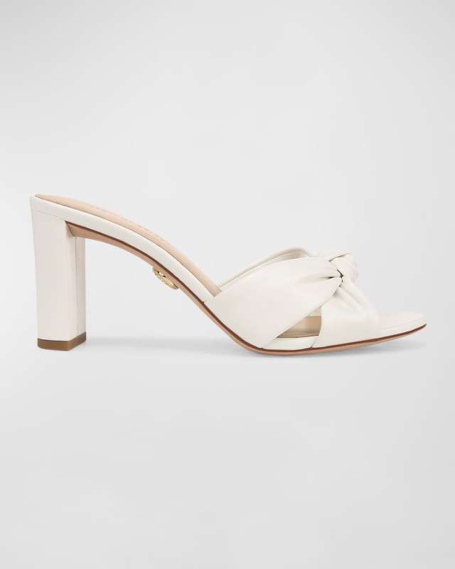 Ganita Knotted Leather Slide Sandals