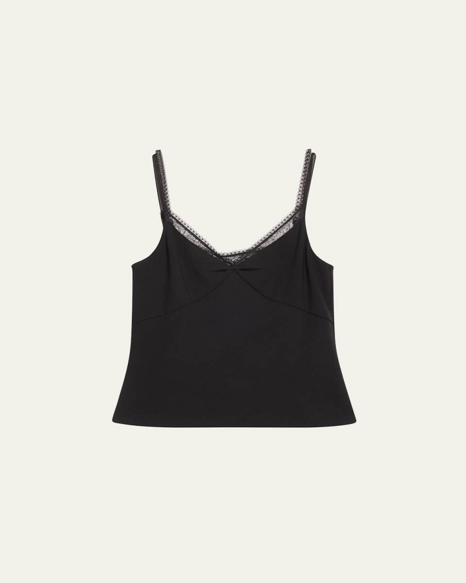 Lace-Trim V-Neck Cami