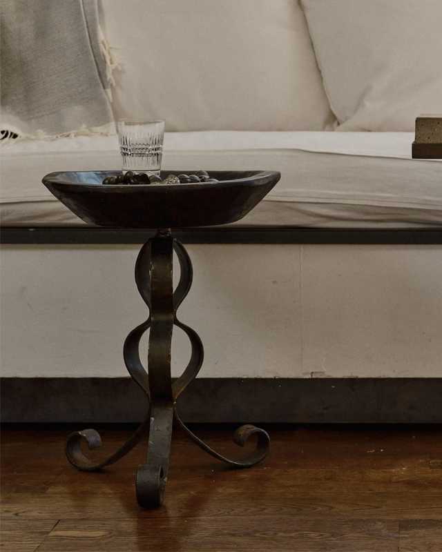 Primitive Bowl Tall Side Table