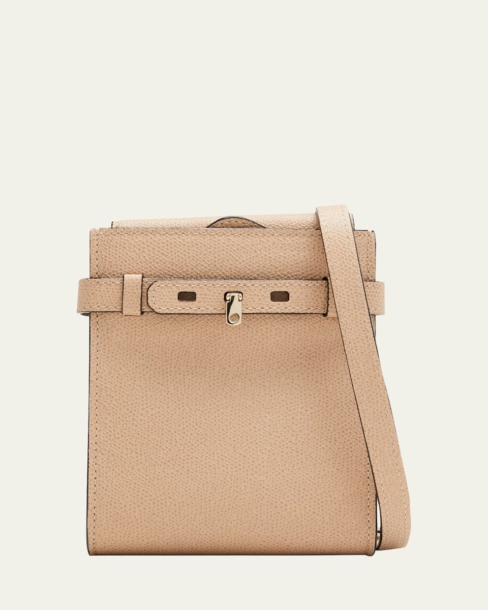 Bicolor Slim Leather Crossbody Bag