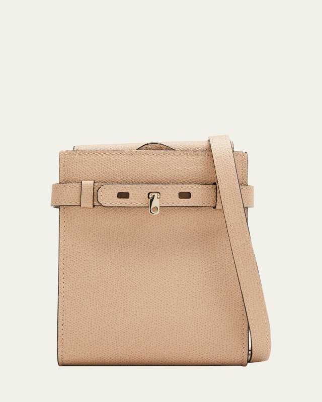 Bicolor Slim Leather Crossbody Bag