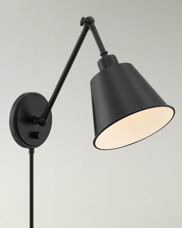 Mitchell 1-Light Matte Black Wall Mount