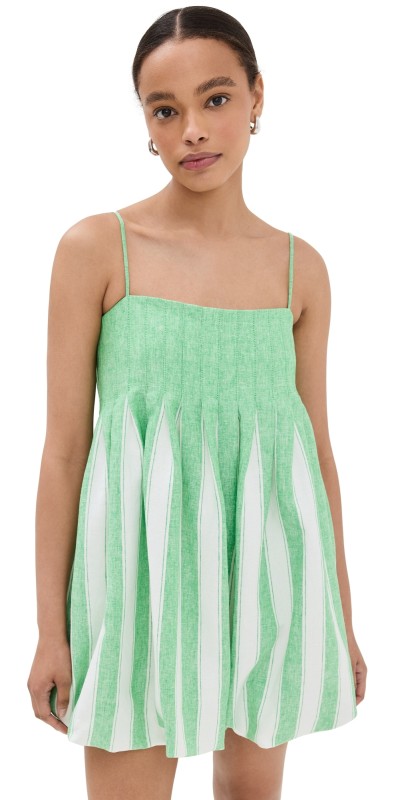 SIMKHAI Kiki Mini Dress Parakeet Stripe
