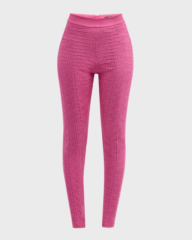 Monogram Knit Leggings