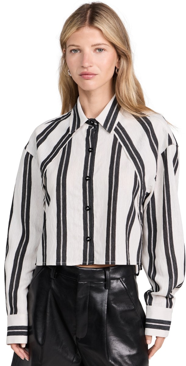 IRO Fabana Shirt Ecru/Black