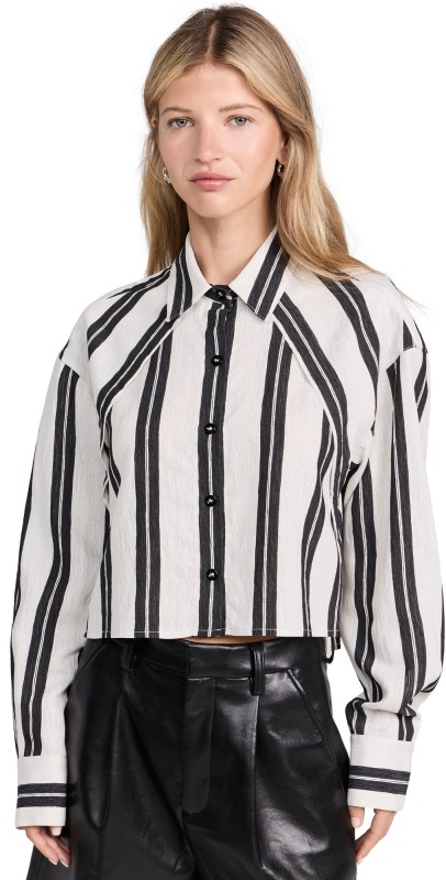 IRO Fabana Shirt Ecru/Black