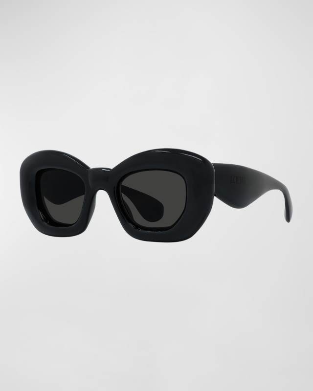 Inflated Monochrome Acetate Butterfly Sunglasses