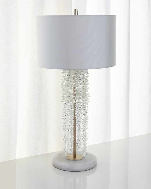 Cascading Crystal Waterfall Table Lamp
