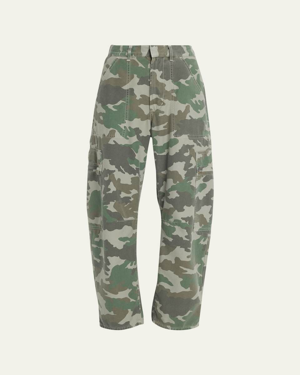 Marcelle Low-Slung Camo Cargo Jeans