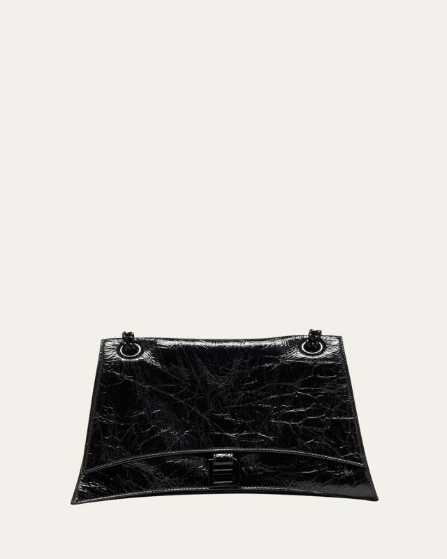 Crush Medium Varnished Leather Shoulder Bag