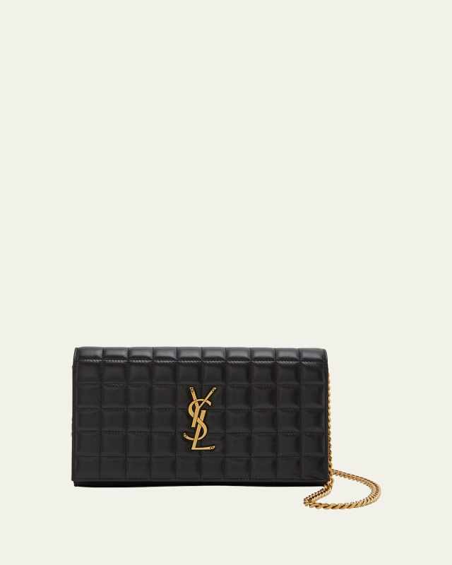 Cassandre YSL Wallet on Chain in Quilted Smooth Leather
