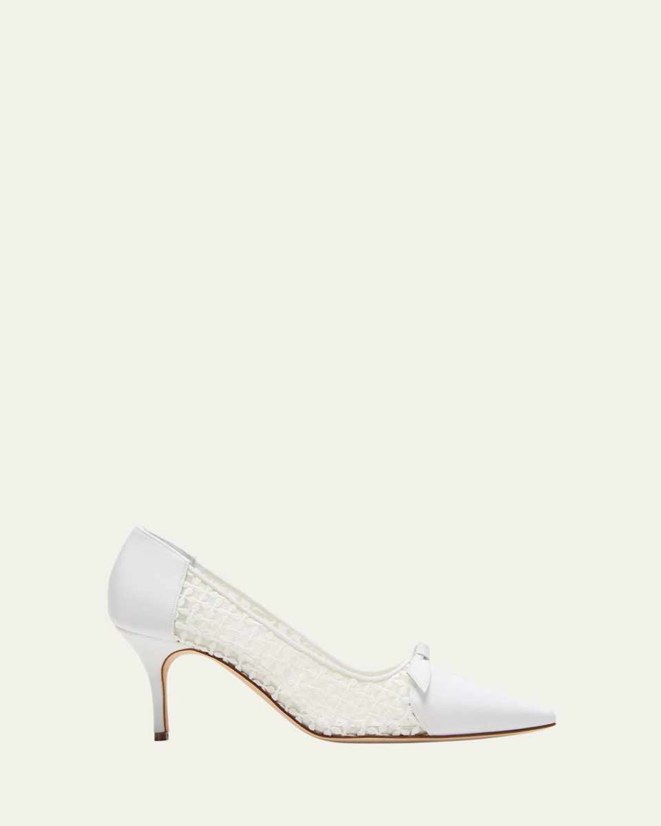 Rinialola Satin Lace Stiletto Pumps